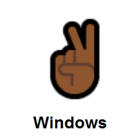 Victory Hand: Medium-Dark Skin Tone on Microsoft Windows