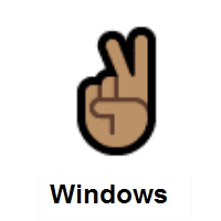Victory Hand: Medium Skin Tone on Microsoft Windows