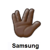 Vulcan Salute: Dark Skin Tone on Samsung
