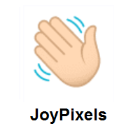 Waving Hand: Light Skin Tone on JoyPixels