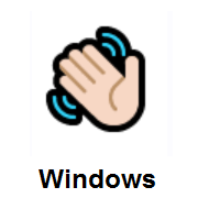 Waving Hand: Light Skin Tone on Microsoft Windows