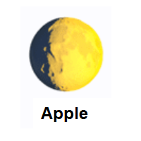 Waxing Gibbous Moon on Apple iOS
