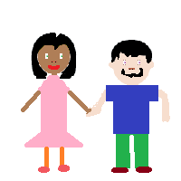 Woman and Man Holding Hands: Medium-Dark Skin Tone, Light Skin Tone