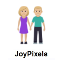Woman and Man Holding Hands: Medium-Light Skin Tone on JoyPixels