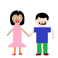 Woman and Man Holding Hands: Medium Skin Tone, Light Skin Tone