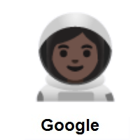 Woman Astronaut: Dark Skin Tone on Google Android