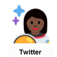 Woman Astronaut: Dark Skin Tone on Twitter Twemoji