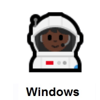 Woman Astronaut: Dark Skin Tone on Microsoft Windows