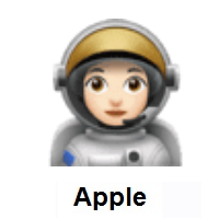 Woman Astronaut: Light Skin Tone on Apple iOS