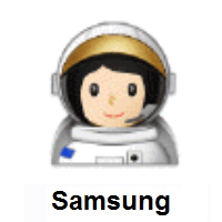Woman Astronaut: Light Skin Tone on Samsung