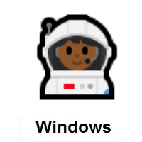 Woman Astronaut: Medium-Dark Skin Tone on Microsoft Windows