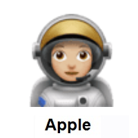 Woman Astronaut: Medium-Light Skin Tone on Apple iOS