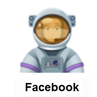 Woman Astronaut: Medium-Light Skin Tone on Facebook