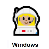 Woman Astronaut: Medium-Light Skin Tone on Microsoft Windows