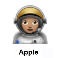 Woman Astronaut: Medium Skin Tone on Apple iOS
