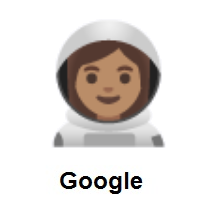 Woman Astronaut: Medium Skin Tone on Google Android