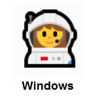 Woman Astronaut on Microsoft Windows