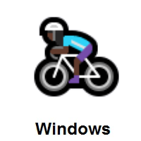 Woman Biking: Dark Skin Tone on Microsoft Windows