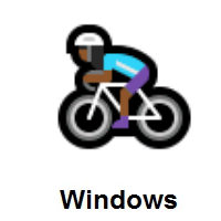 Woman Biking: Medium-Dark Skin Tone on Microsoft Windows