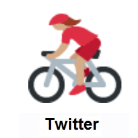 Woman Biking: Medium Skin Tone on Twitter Twemoji