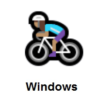 Woman Biking: Medium Skin Tone on Microsoft Windows