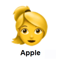 Woman: Blond Hair on Apple iOS