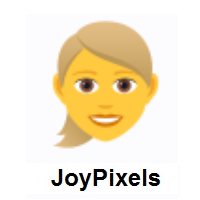 Woman: Blond Hair on JoyPixels