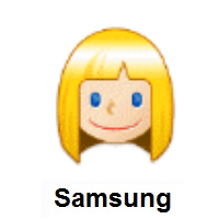 Woman: Blond Hair: Light Skin Tone on Samsung