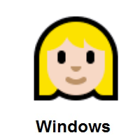 Woman: Blond Hair: Light Skin Tone on Microsoft Windows