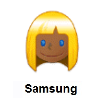 Woman: Blond Hair: Medium-Dark Skin Tone on Samsung