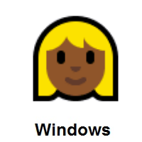 Woman: Blond Hair: Medium-Dark Skin Tone on Microsoft Windows