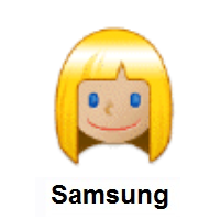Woman: Blond Hair: Medium-Light Skin Tone on Samsung