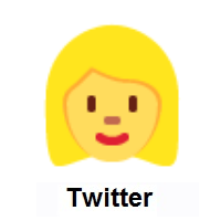 Woman: Blond Hair on Twitter Twemoji