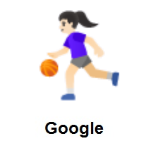 Woman Bouncing Ball: Light Skin Tone on Google Android