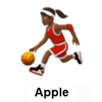 Woman Bouncing Ball: Medium-Dark Skin Tone on Apple iOS