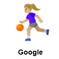 Woman Bouncing Ball: Medium-Light Skin Tone on Google Android