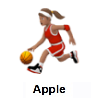 Woman Bouncing Ball: Medium Skin Tone on Apple iOS