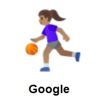 Woman Bouncing Ball: Medium Skin Tone on Google Android