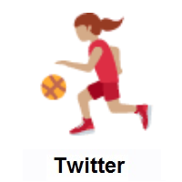 Woman Bouncing Ball: Medium Skin Tone on Twitter Twemoji