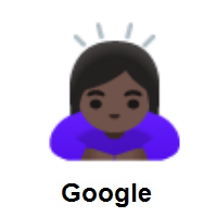 Woman Bowing: Dark Skin Tone on Google Android