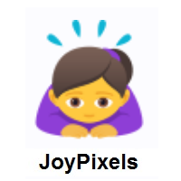 Woman Bowing on JoyPixels
