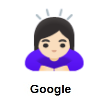 Woman Bowing: Light Skin Tone on Google Android