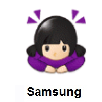 Woman Bowing: Light Skin Tone on Samsung