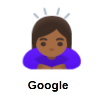 Woman Bowing: Medium-Dark Skin Tone on Google Android
