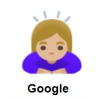 Woman Bowing: Medium-Light Skin Tone on Google Android