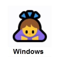 Woman Bowing on Microsoft Windows