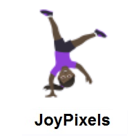 Woman Cartwheeling: Dark Skin Tone on JoyPixels