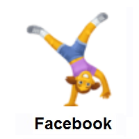 Woman Cartwheeling on Facebook