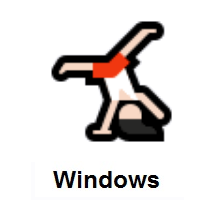 Woman Cartwheeling: Light Skin Tone on Microsoft Windows