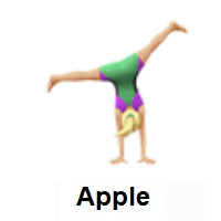 Woman Cartwheeling: Medium-Light Skin Tone on Apple iOS